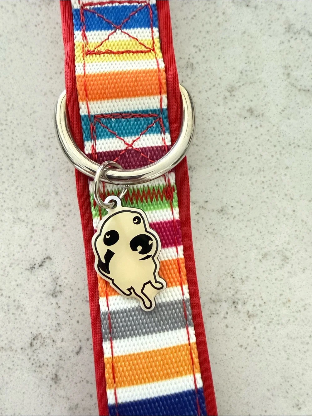NWT-DOOG Neoprene Multicolored Stripe Scooby Collar - Large 16”-24”